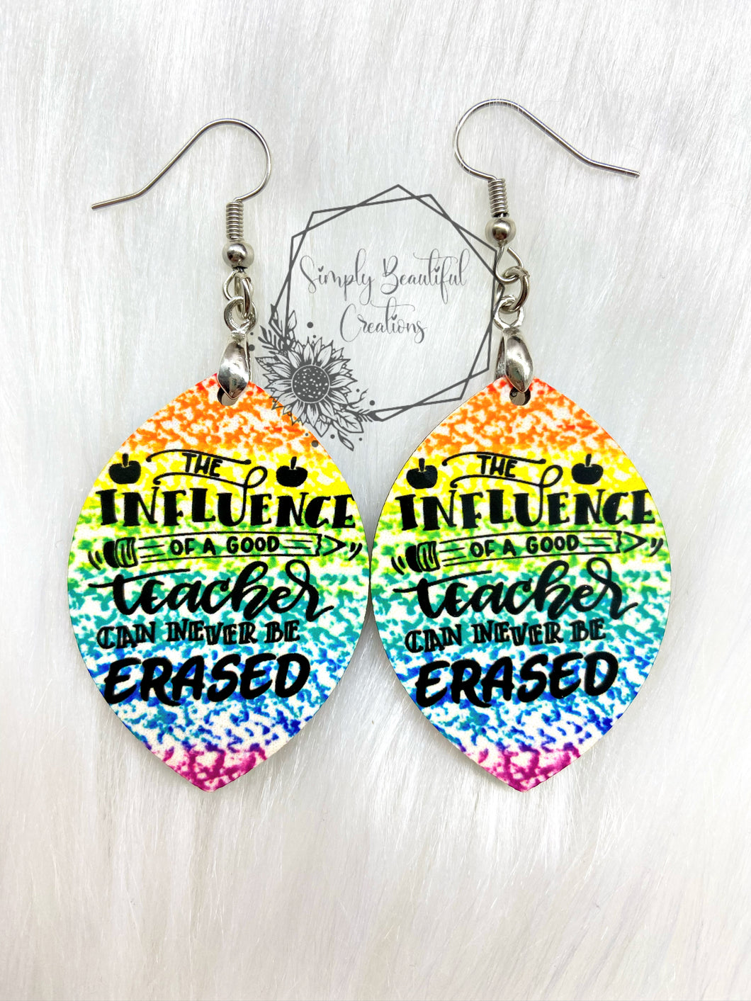 Colorful Teacher Leaf Style Earrings
