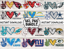 Load image into Gallery viewer, 32 Peace Love NFL BUNDLE (60% off at checkout)
