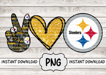 Load image into Gallery viewer, Peace Love Steelers
